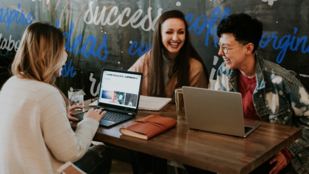 Inside a coworking environment